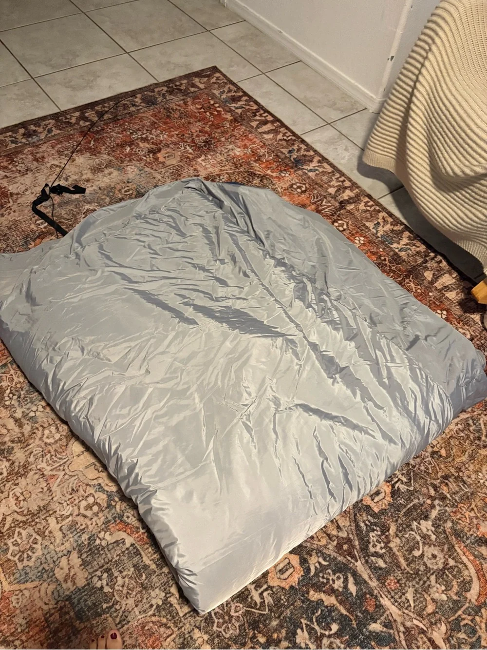 KELTY Blue Quilted DOUBLE WIDE Sleeping Bag 30 degree 68 x 80